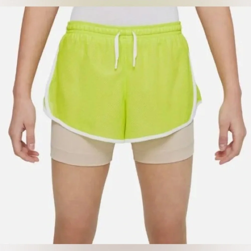 NWT Nike Dri-FIT Tempo 2-in-1 Training Running Shorts Atomic Green Large